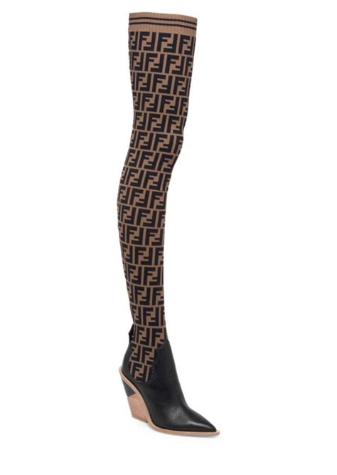 fendi moon boots|fendi thigh high sock boots.